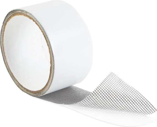 Cinta autoadhesiva de reparación para mosquiteras de 2 m × 5 cm, gris