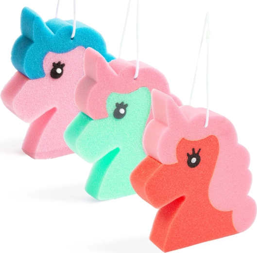 Esponja de baño con forma de unicornio de 16 cm