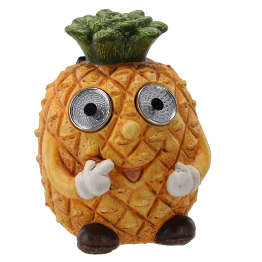 Figura solar de jardín con LED con forma de fruta, 10 × 10 × 14 cm, mezcla de motivos