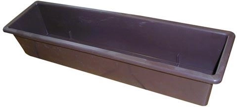 Jardinera de plástico para flores 60 cm marrón