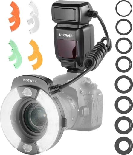 Amplios accesorios: adaptadores 49–77 mm y filtros de color