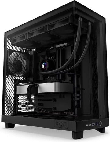 Caja de PC NZXT H6 Flow con ventana lateral negra