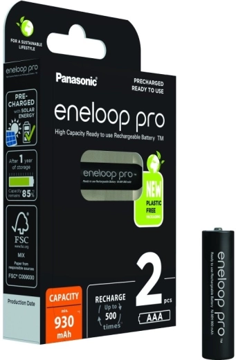 Baterías recargables ENELOOP PRO AAA 930 mAh (2 uds.)