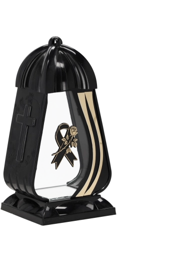 Farolillo negro con cinta de 30 cm