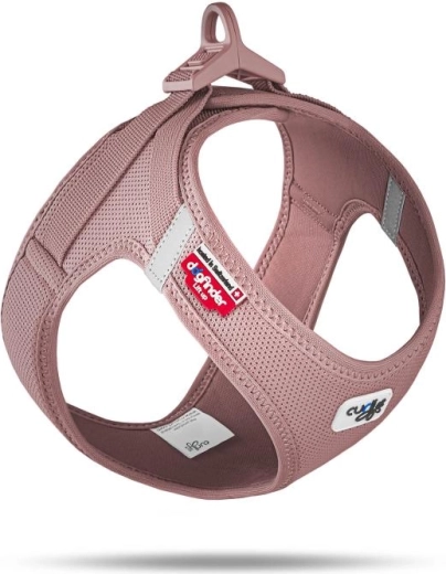 Arnés Curli para perros con hebilla Air-Mesh rosa talla M (6–9 kg)