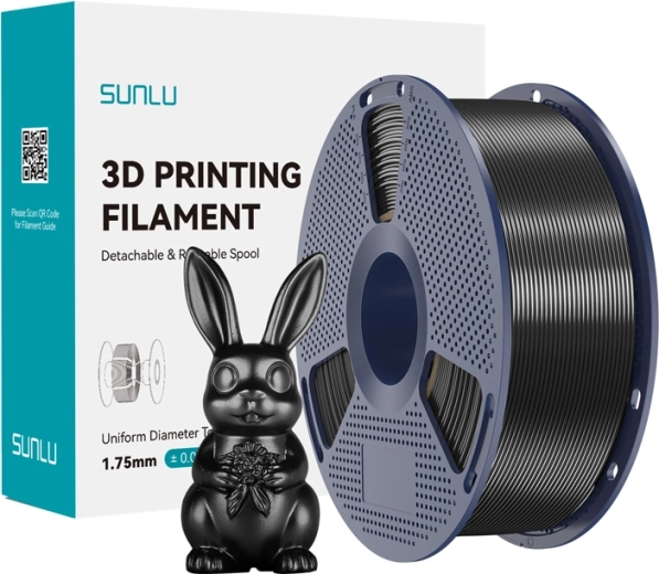 Filamento Sunlu PLA+ Silk negro