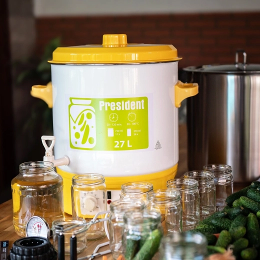 Gran capacidad de 27 l para hacer conservas en mayor cantidad