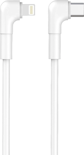 Maxlife cable angular USB‑C a Lightning 1 m, 27 W, blanco