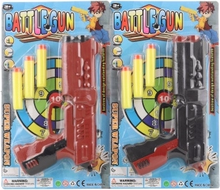 Pistola de plástico con proyectiles de espuma para niños