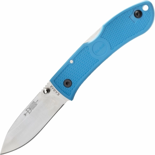 Navaja plegable KA-BAR Dozier Hunter, Zytel azul, 7,5 cm