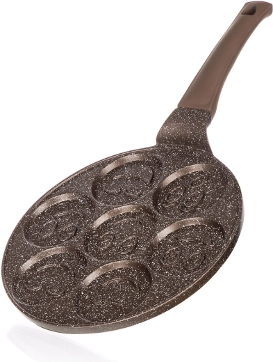 Sartén para tortitas con caritas sonrientes Granite Brown 26 cm, superficie antiadherente
