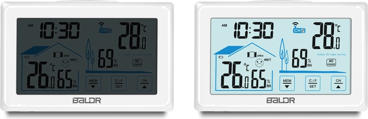 LCD retroiluminado brillante y números grandes