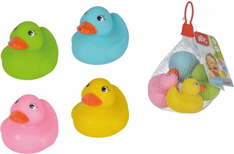 SIMBA patitos de colores para la bañera - 4 unidades