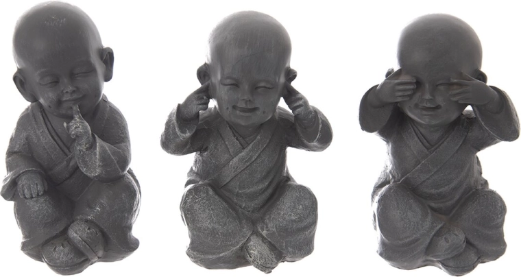Figura decorativa de Buda de polystone 15 cm (3 variantes)