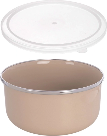 Acero esmaltado resistente con borde de acero inoxidable