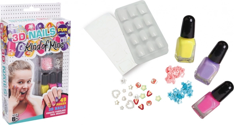 Set 3D de uñas para niños