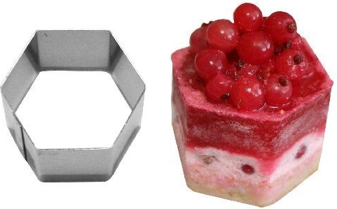 Cortador para mini tartas Semifreddo hexágono