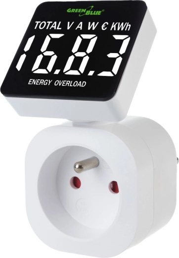 Medidor de consumo de energía greenblue gb620e con pantalla giratoria