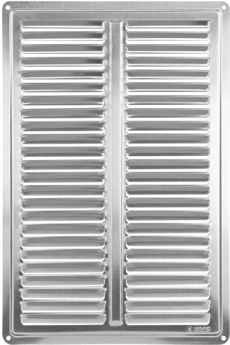 Rejilla de ventilación de acero inoxidable 200 × 300 mm