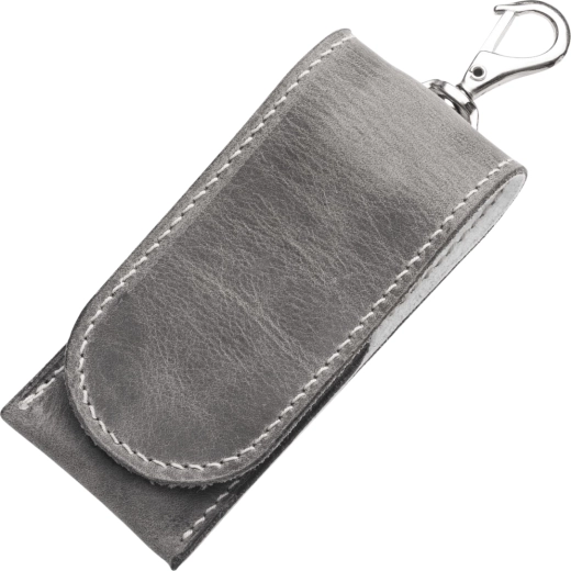 Bolsa de herramientas de cuero MKm, funda de cuero para EDC – gris/blanco