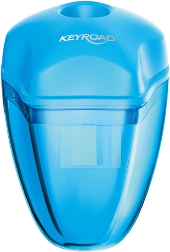 Sacapuntas con depósito KEYROAD Star azul