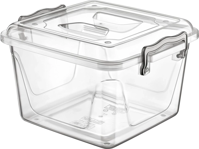 Caja de almacenamiento de plástico Multi cuadrada baja 6 l