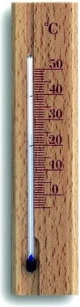 Termómetro interior TFA de madera de haya