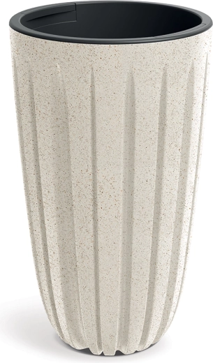 Maceta Eco Wood, blanca, diámetro 29 cm