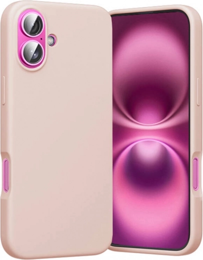 Funda de silicona con MagSafe para iPhone 16 Plus rosa Vention