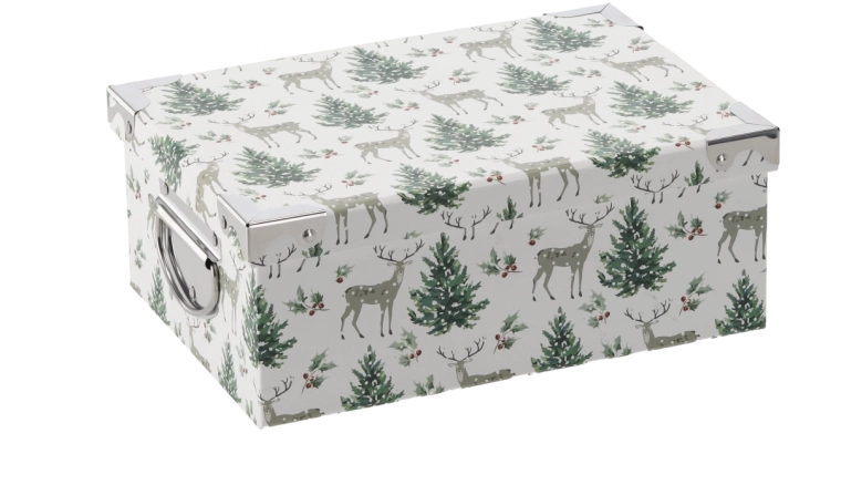Caja de regalo navideña con herrajes 44 × 31 × 15 cm - 1 unidad