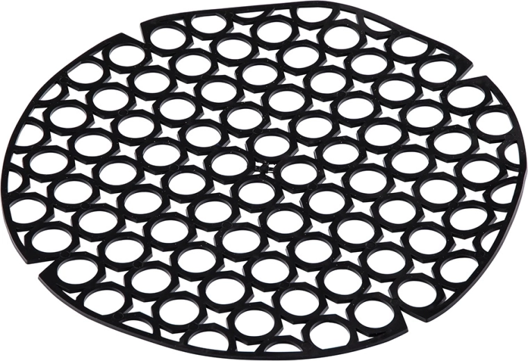 Rejilla elástica redonda para fregadero 27,5 cm negra