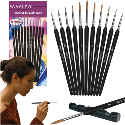 Maaleo juego de pinceles de pintura con soporte 11 uds.