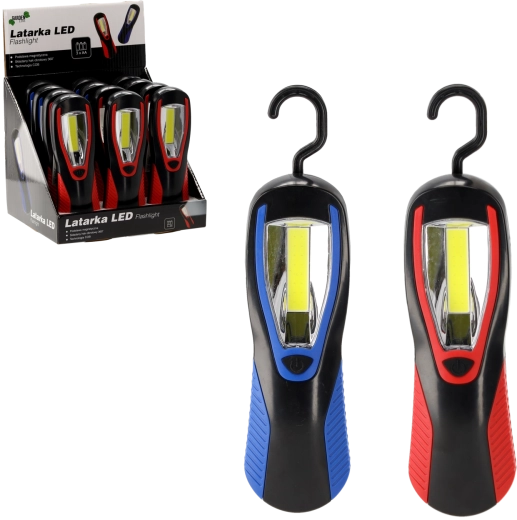 Linterna de trabajo LED con gancho, mix de colores