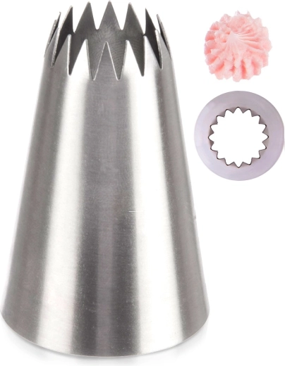 Boquilla para decorar – estrella abierta de acero inoxidable