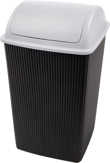 Cubo de basura de plástico con tapa basculante 38 l