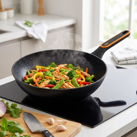Forma profunda tipo wok para stir-fry, carne y pasta
