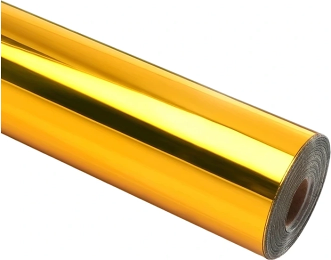 Lámina autoadhesiva HTVRONT chrome metallic dorada 30,5 × 90 cm - 1 unidad