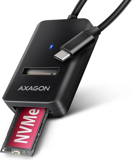 AXAGON adaptador USB 3.2 Gen 2 para SSD M.2 NVMe/SATA con cable USB‑C 10 cm