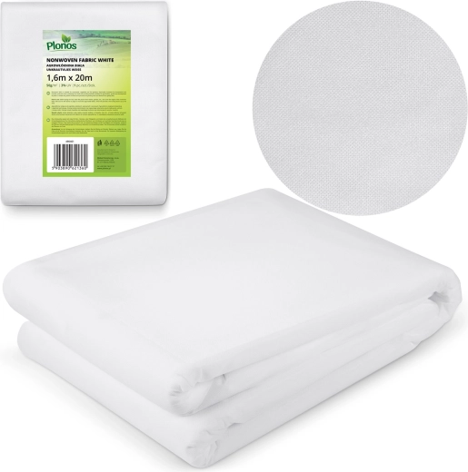 Agrotextil protector de invierno PLONOS 1,6 × 20 m, 50 g/m² – blanco