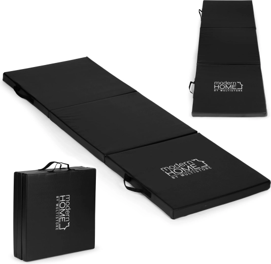 Esterilla gimnástica plegable ModernHome 182 × 60 cm negra
