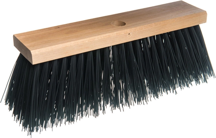 Cepillo vial de madera 34 × 8 cm con fibras PET de 11 cm