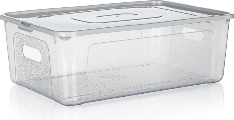 Caja de almacenamiento de plástico con tapa 11 l