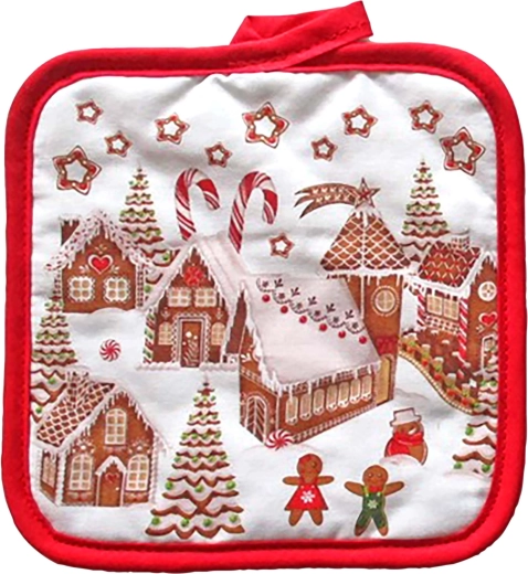 Salvamanteles Toro Pueblo de pan de jengibre 17 × 17 cm