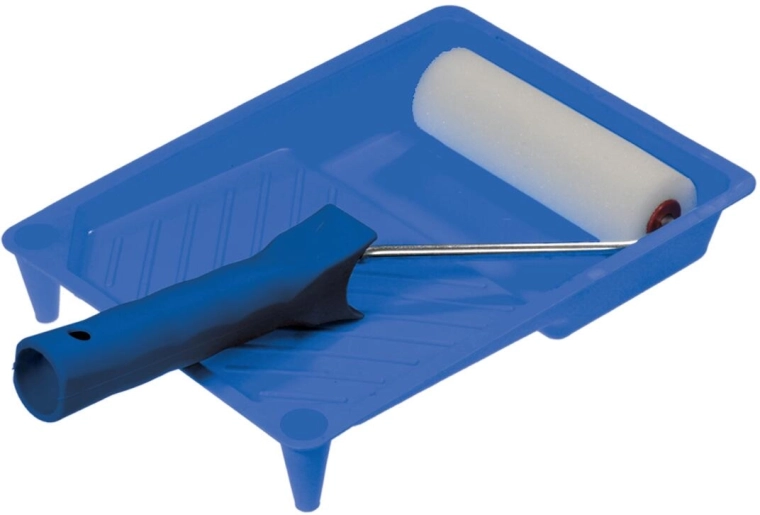 Set de pintura de 7 cm con rodillo, soporte y bandeja