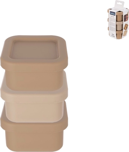 Juego de mini recipientes de silicona para alimentos cuadrado 160 ml, 3 uds (mix)