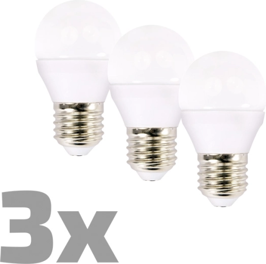 Bombilla LED Ecolux miniglobe E27 6 W 3000 K 450 lm - 3 unidades