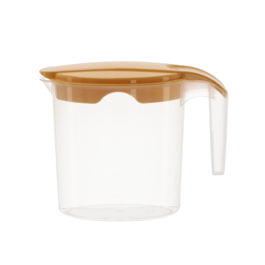 Jarra de plástico con tapa y medidor de 1 l - 1 unidad