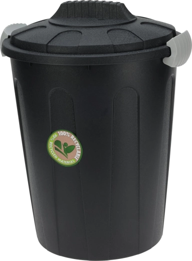 Cubo de basura de plástico de 23 l con tapa extraíble
