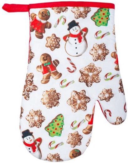 Manopla de cocina navideña Pan de jengibre 19 × 27 cm