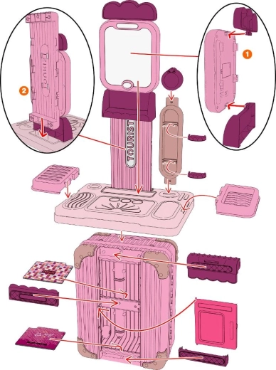 Tocador de belleza y maletín en uno